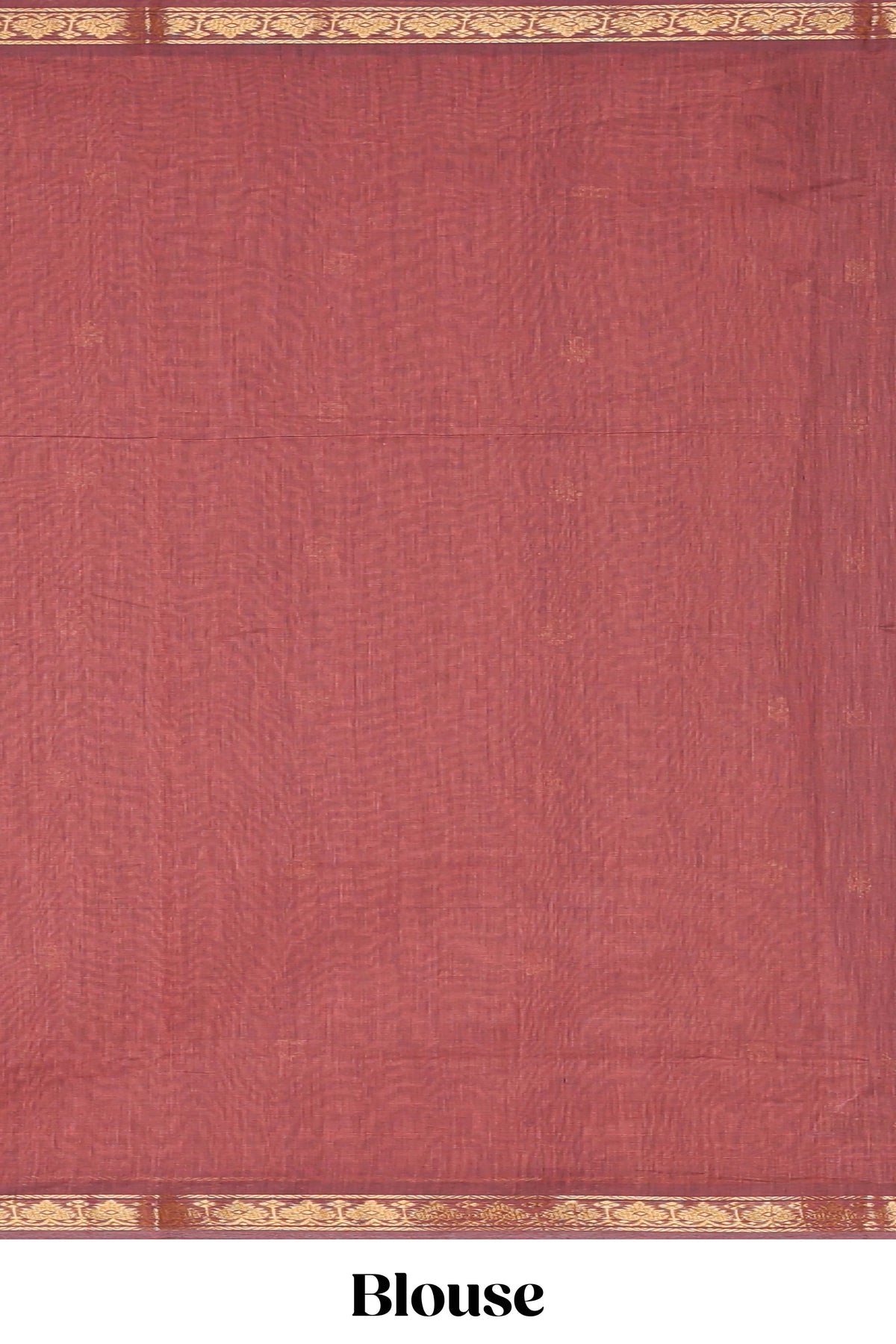 Maroon zari motifs venkatagiri cotton saree with self zari border and matching blouse