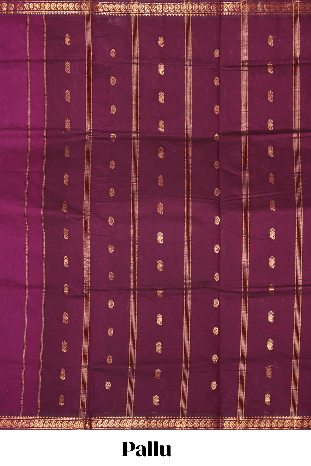 Purple zari motifs venkatagiri cotton saree with self zari border and matching blouse