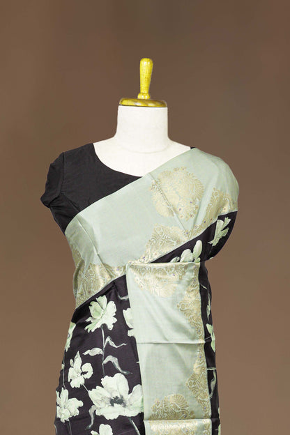 Allover floral design saree