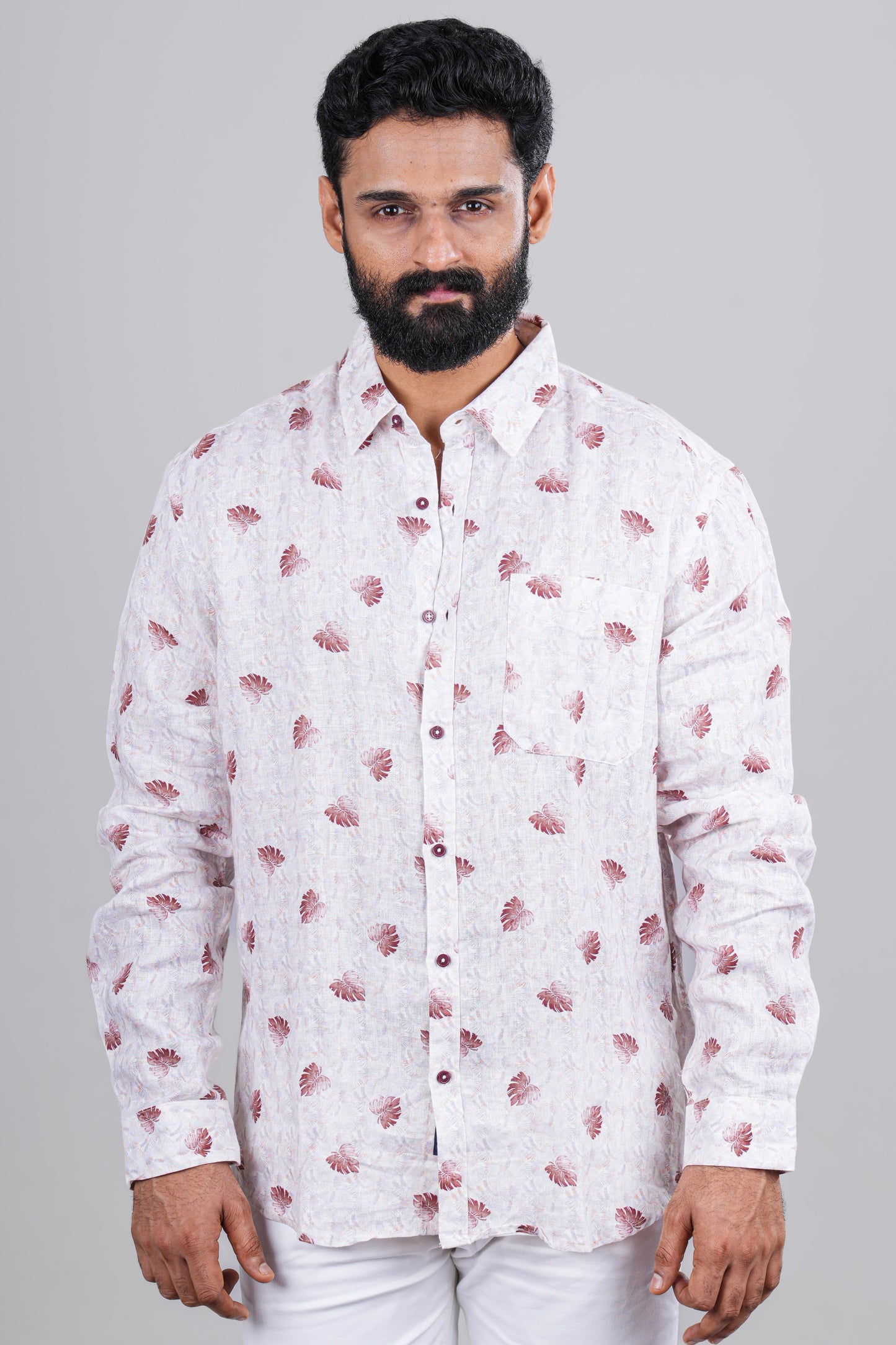 Allover print casual shirt