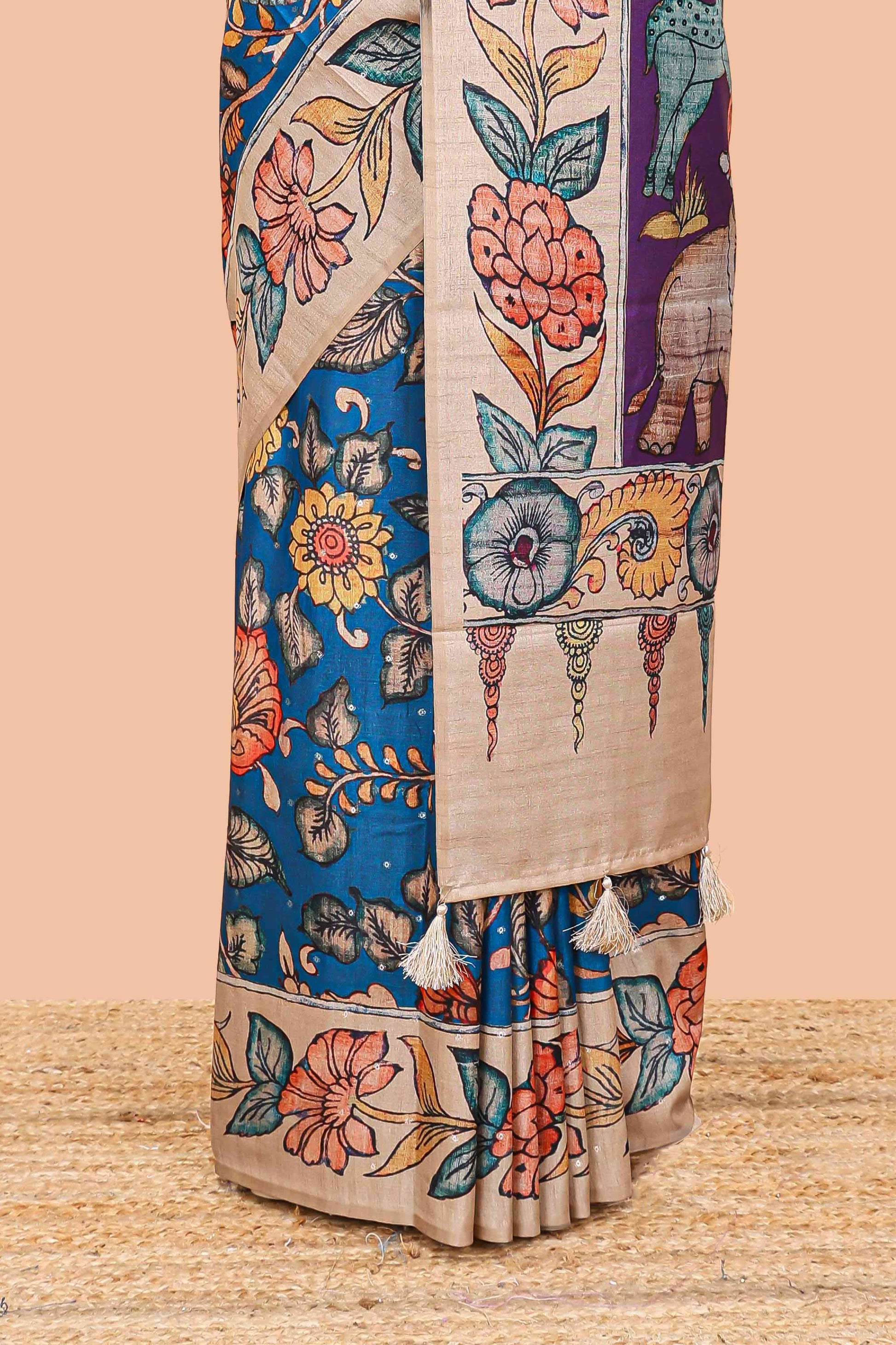 Animal themed pallu