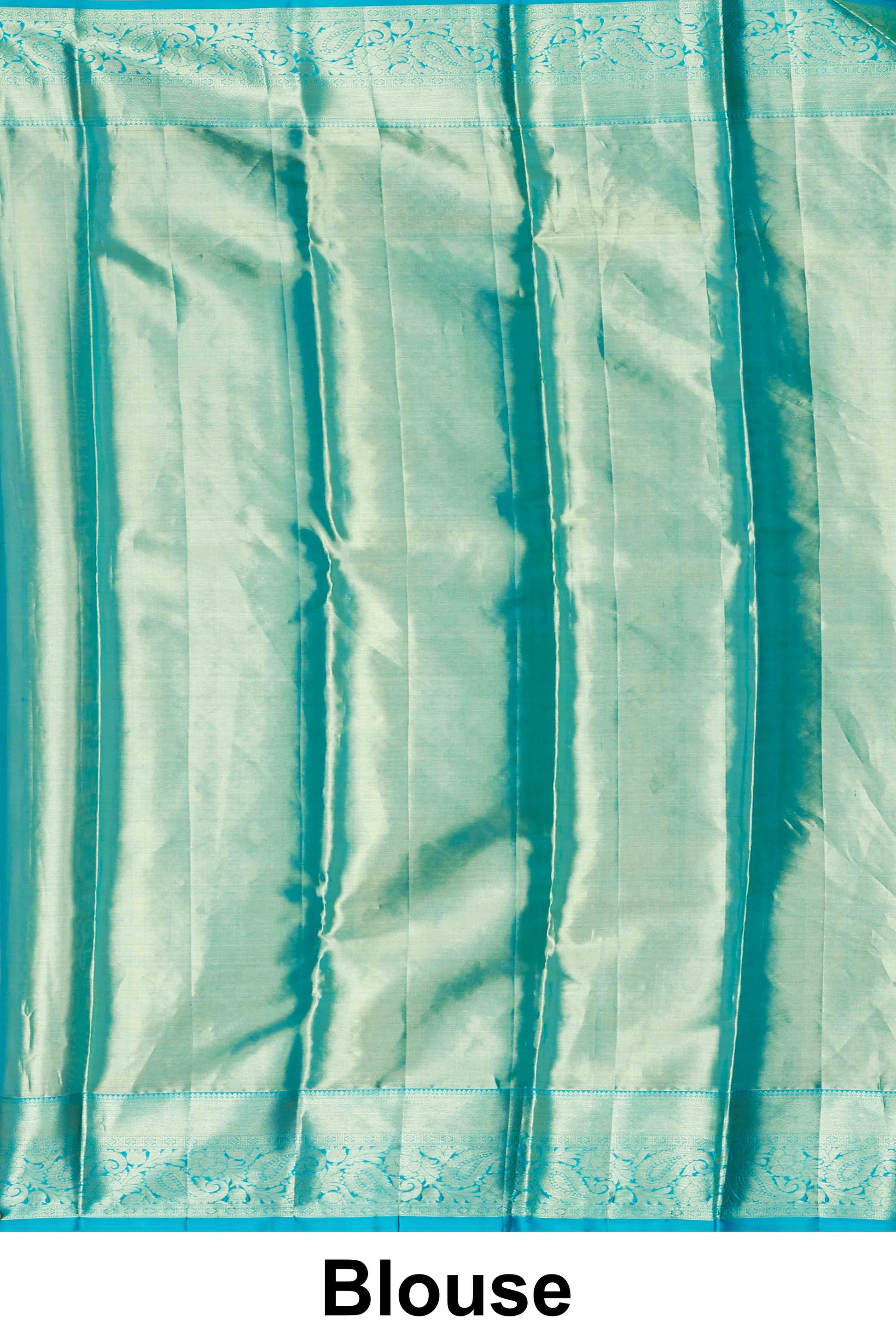 
Aqua zari tissue silk saree
