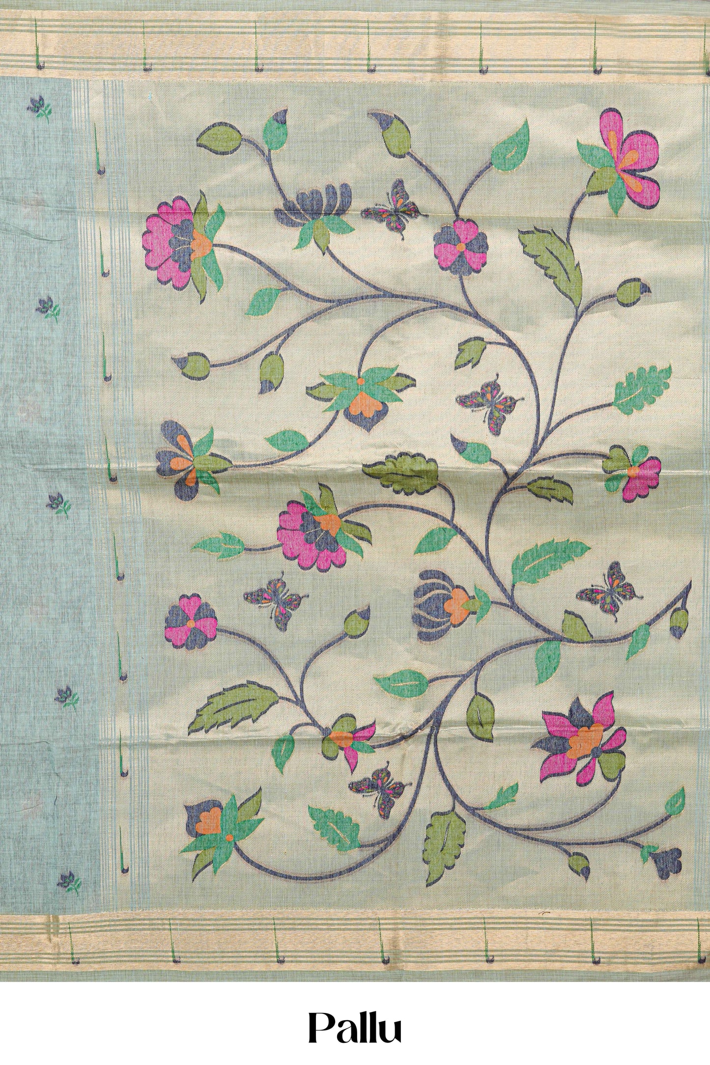 Baby blue elegant woven saree