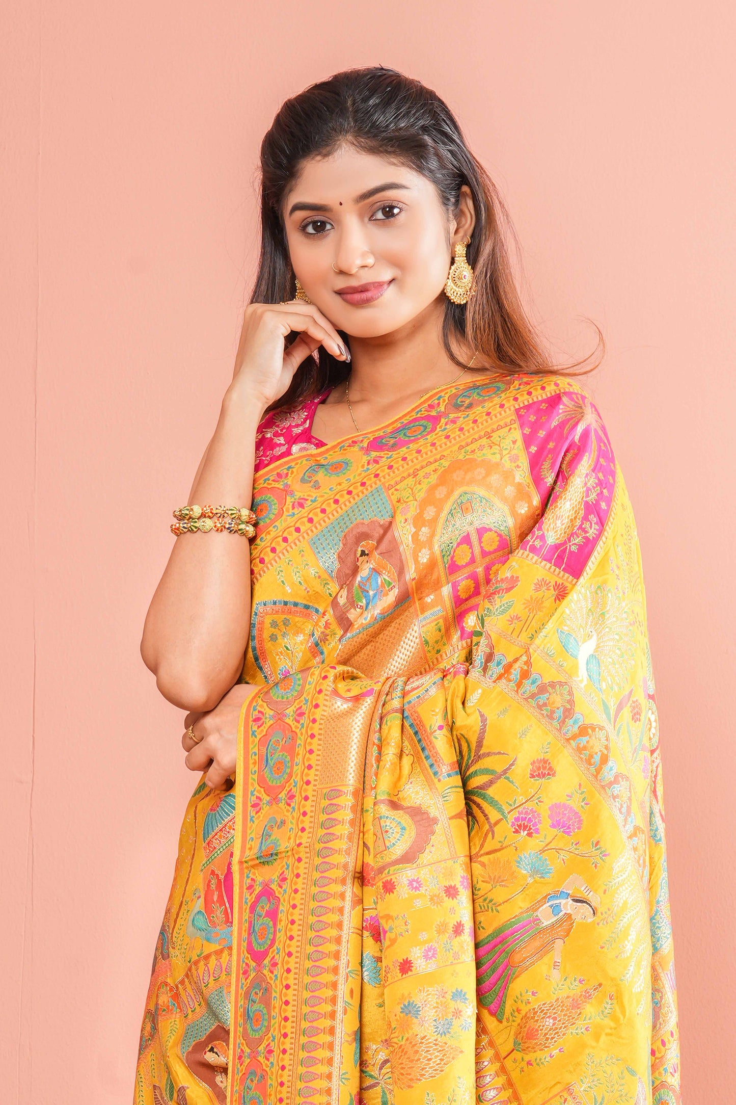 Banarasi jacquard weave