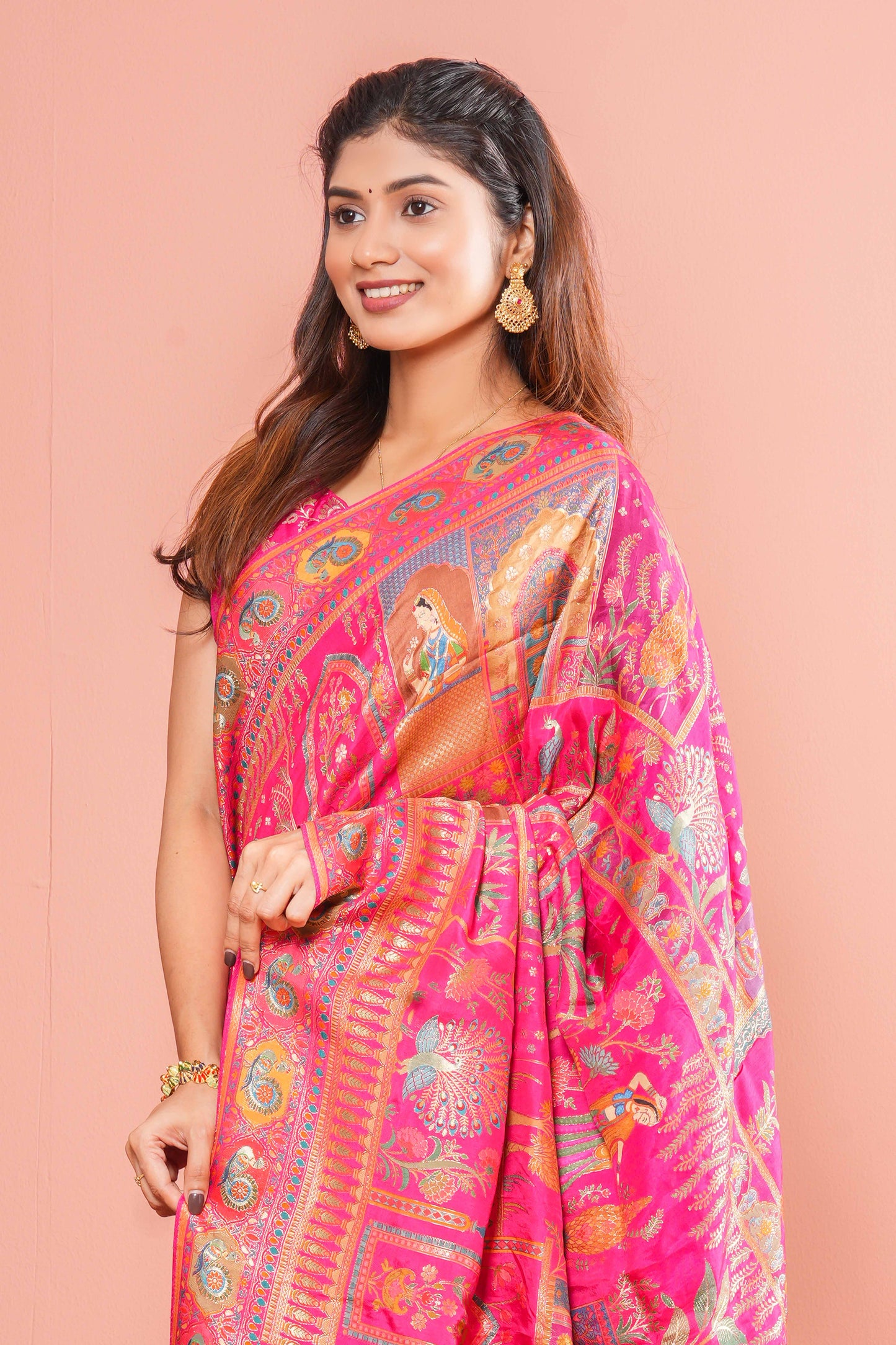 Banarasi jacquard weaving 