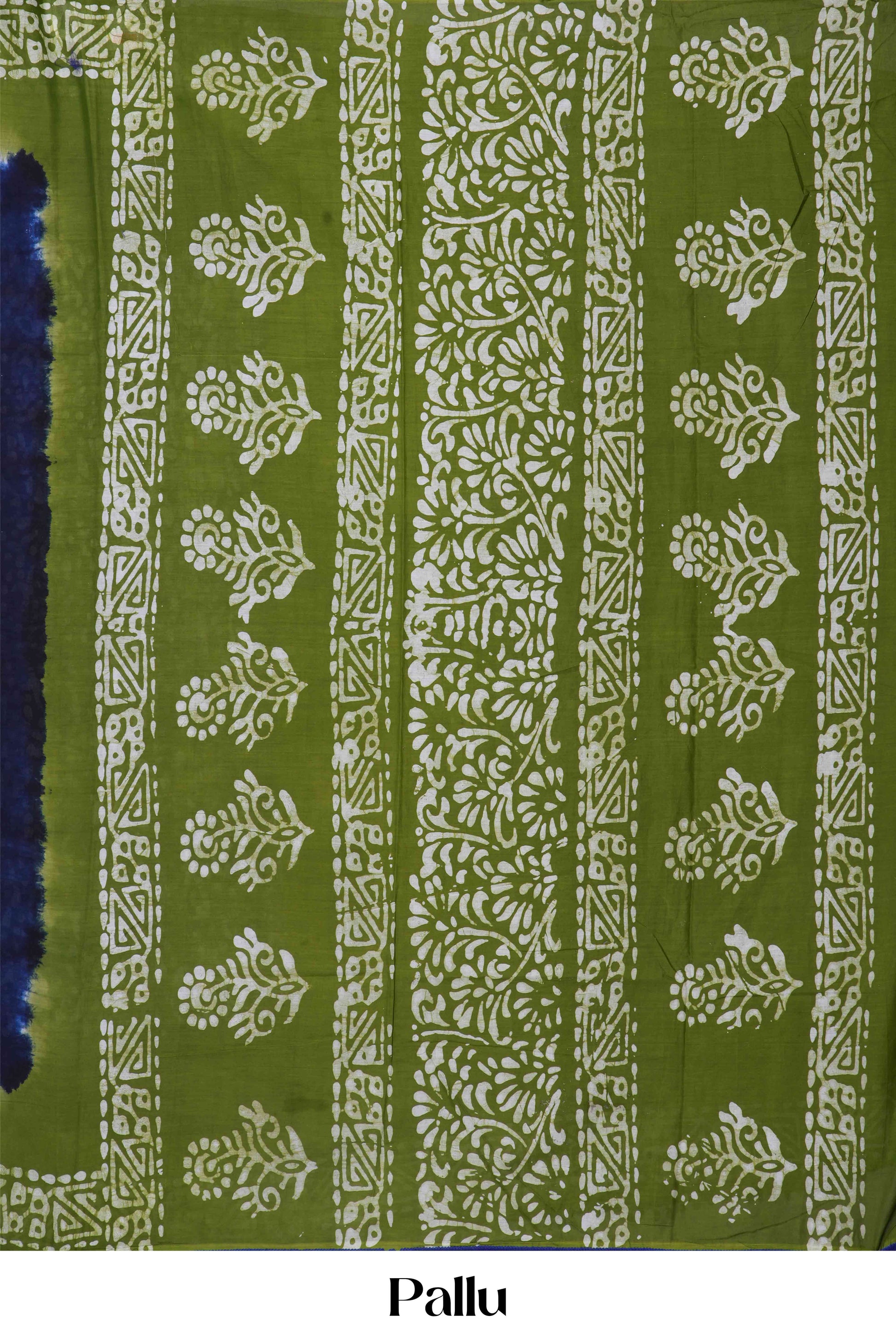 Batik print cotton casual saree