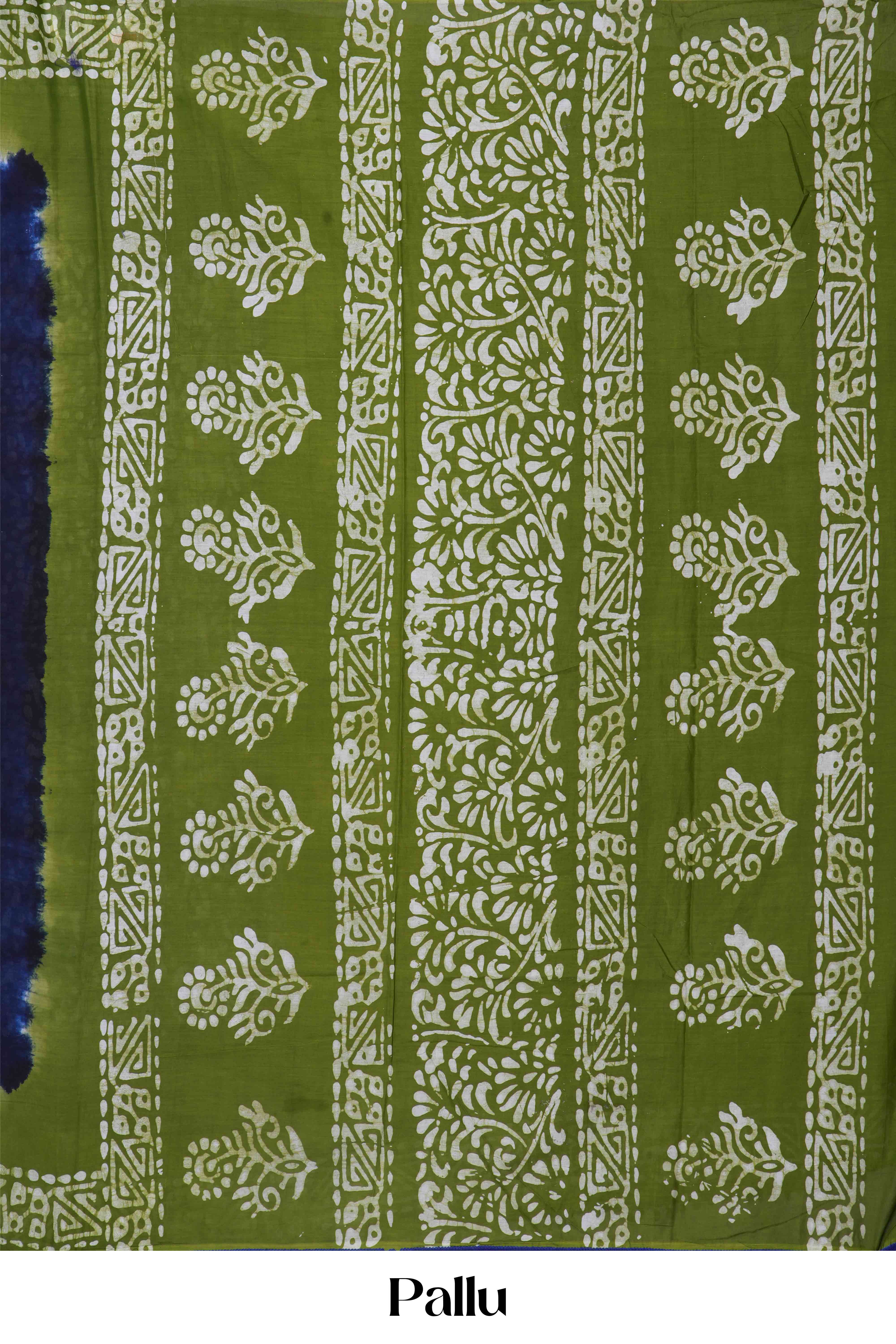 Batik print cotton casual saree