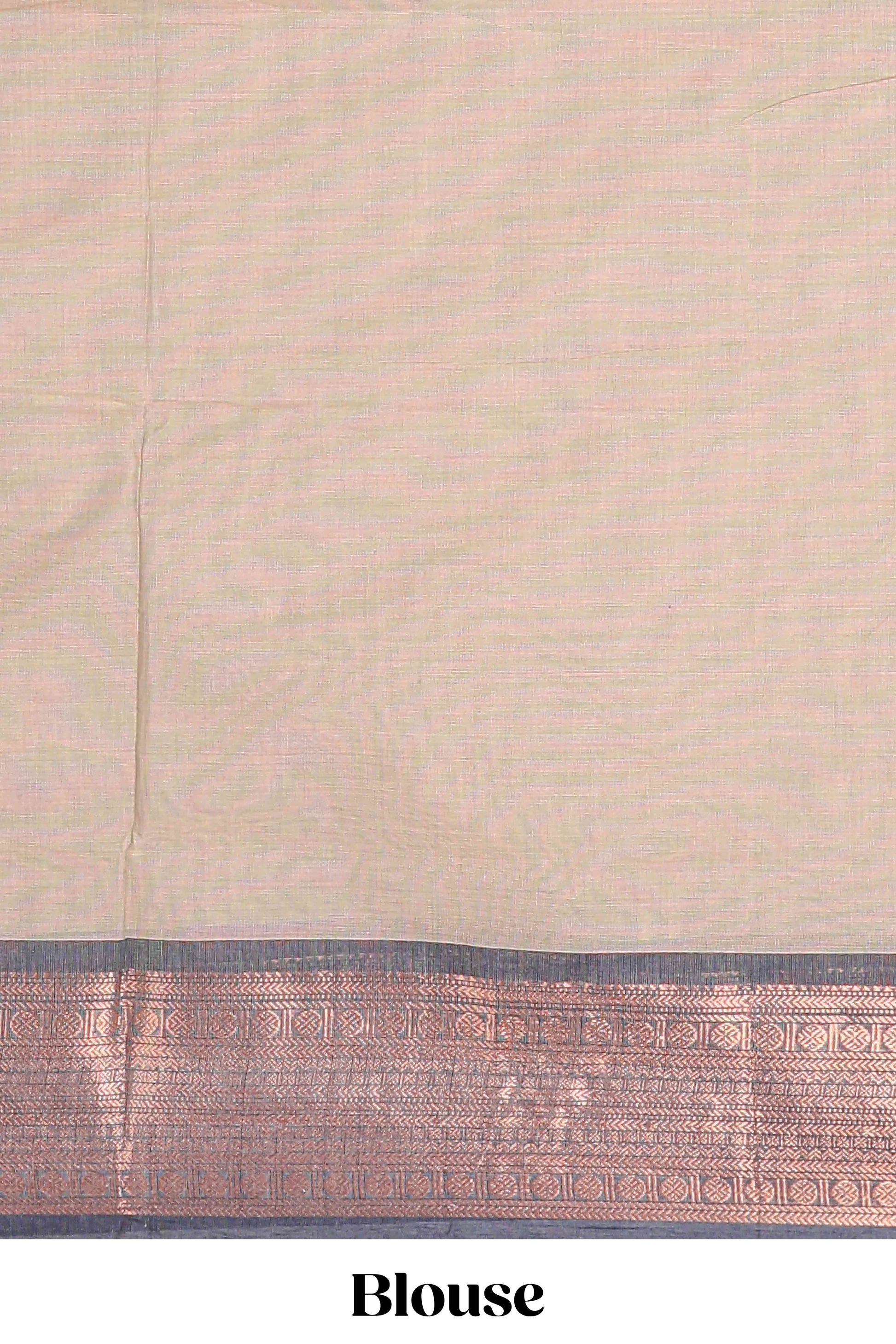  Beige chettinad cotton saree

