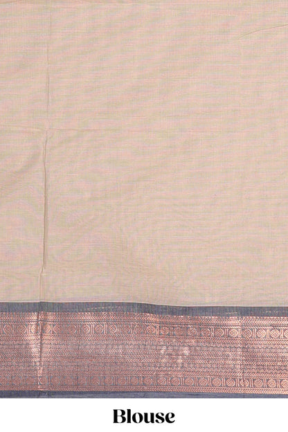  Beige chettinad cotton saree
