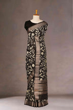 Black Tussar Saree