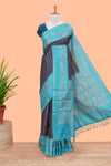 Black art tussar fabric
