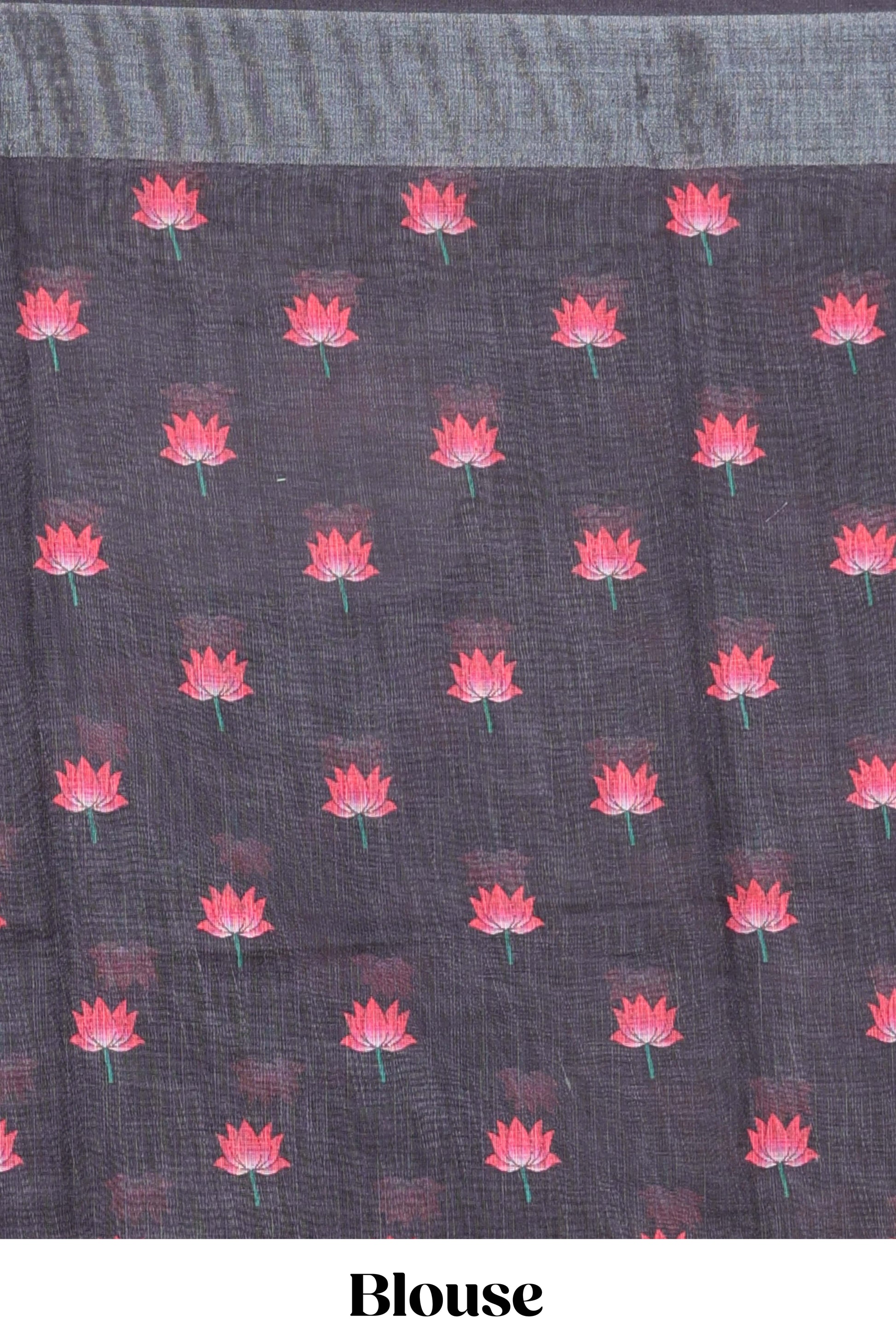 Black color linen saree