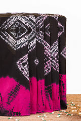Black cotton saree design