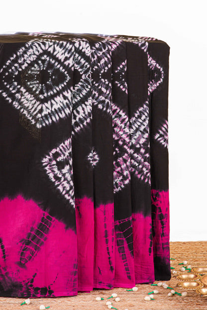 Black cotton saree design