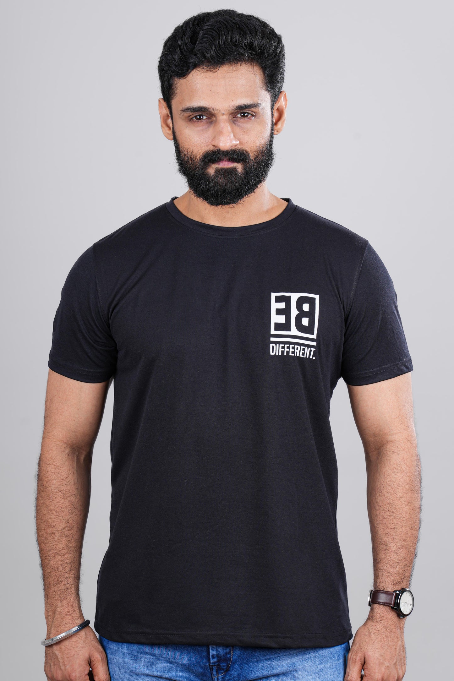 Black cotton summer tshirt