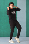 Black hooded tshirt