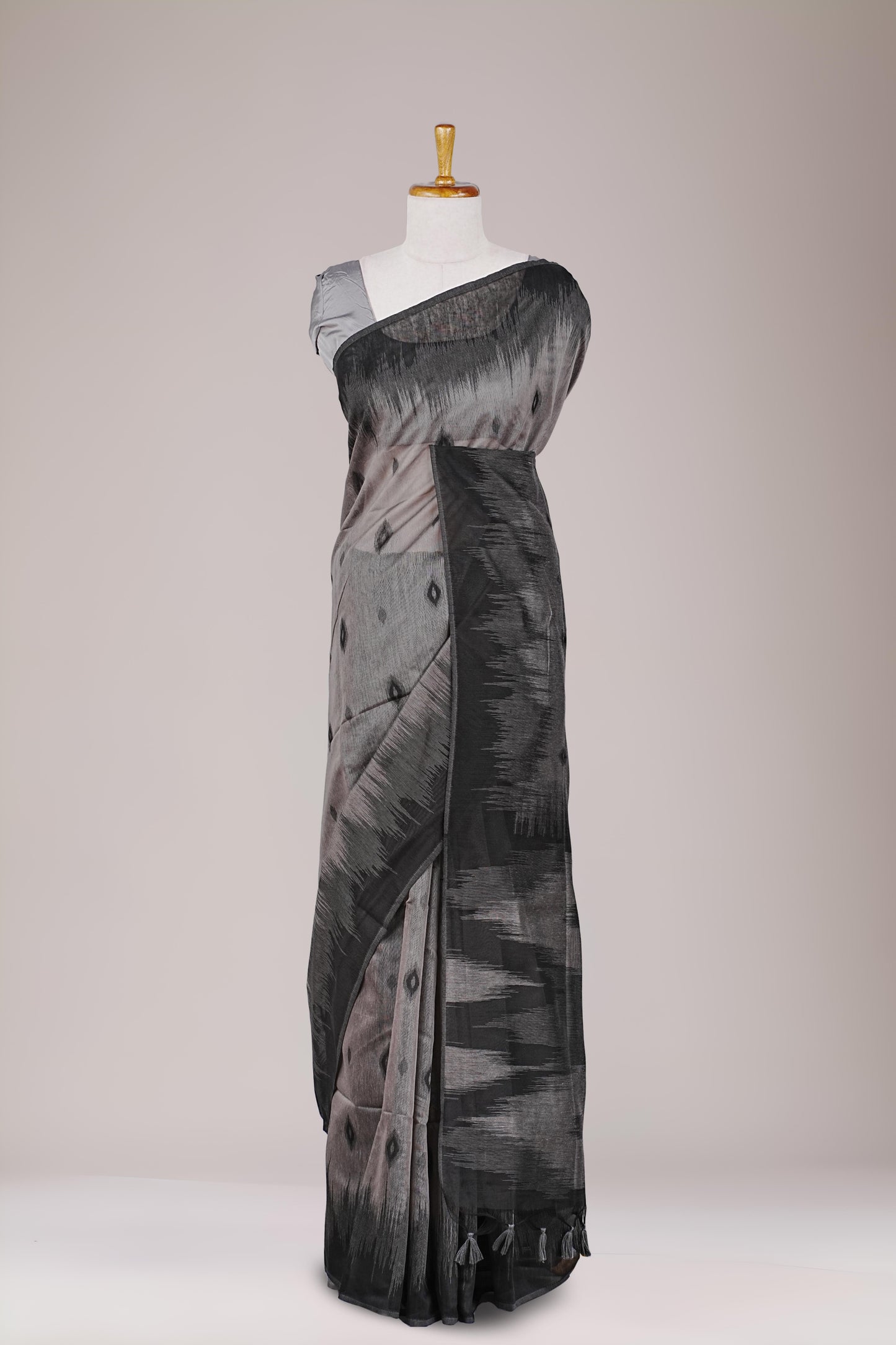 Black khadi cotton texture