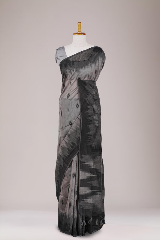 Black khadi cotton texture
