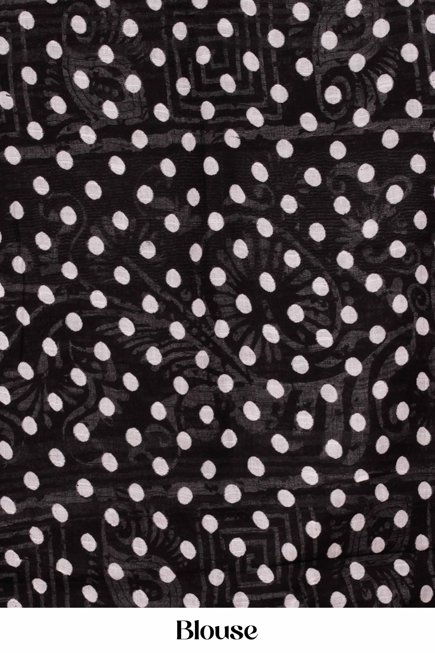 Black linen cotton saree