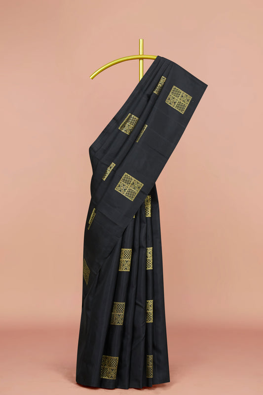 Black silk saree traditional