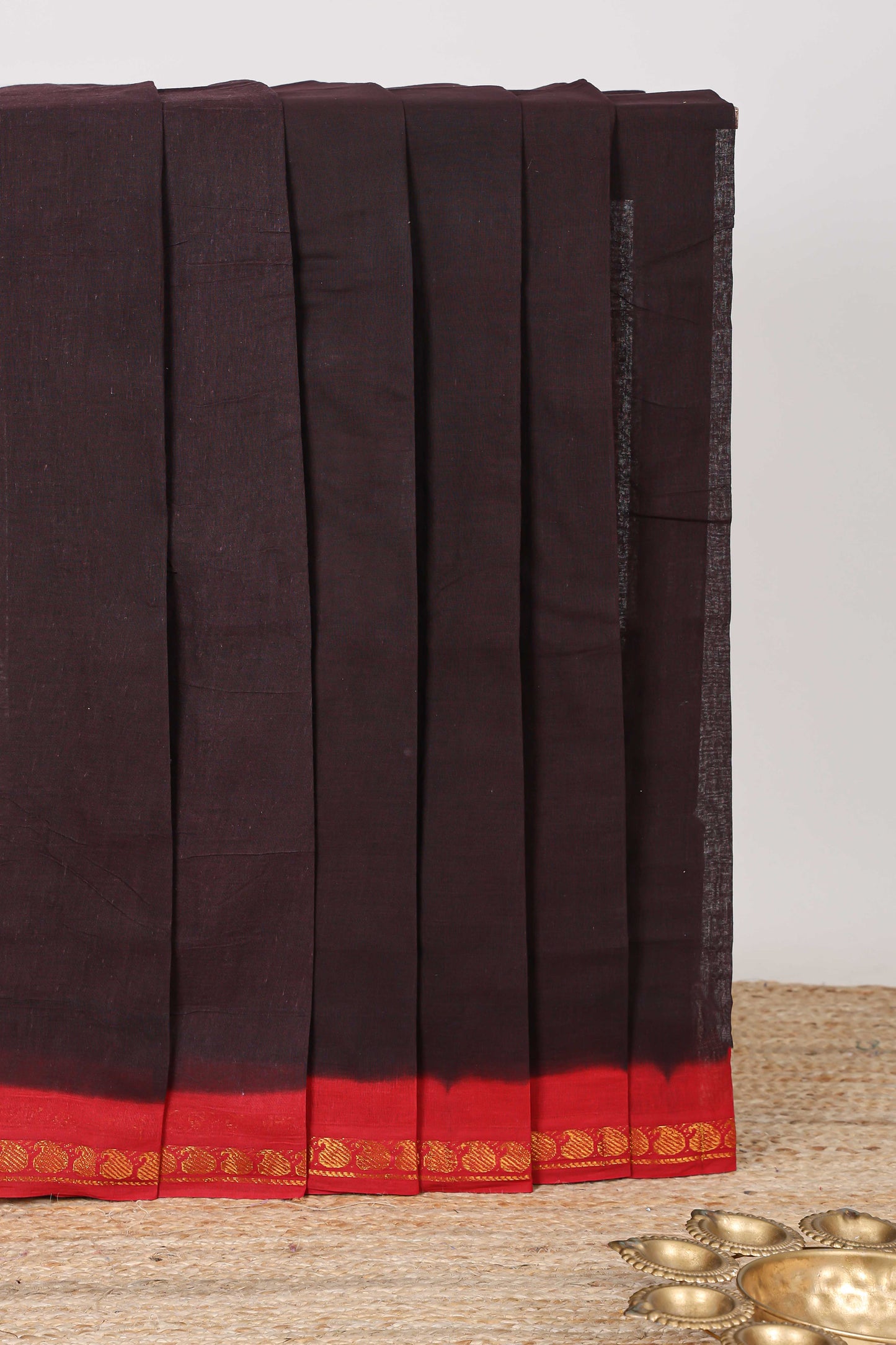 Black sungudi cotton texture