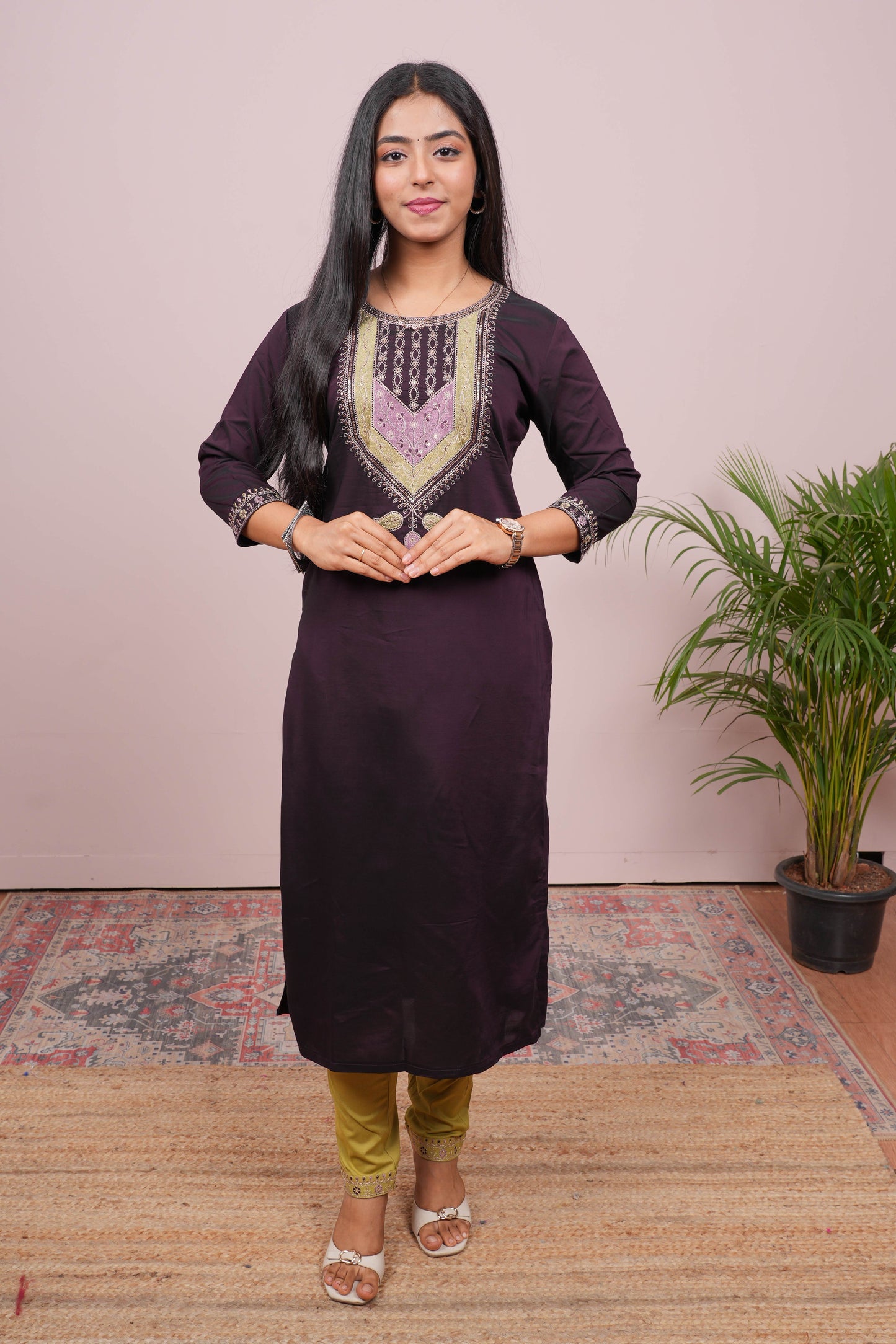 Black traditional chudidhar outfit