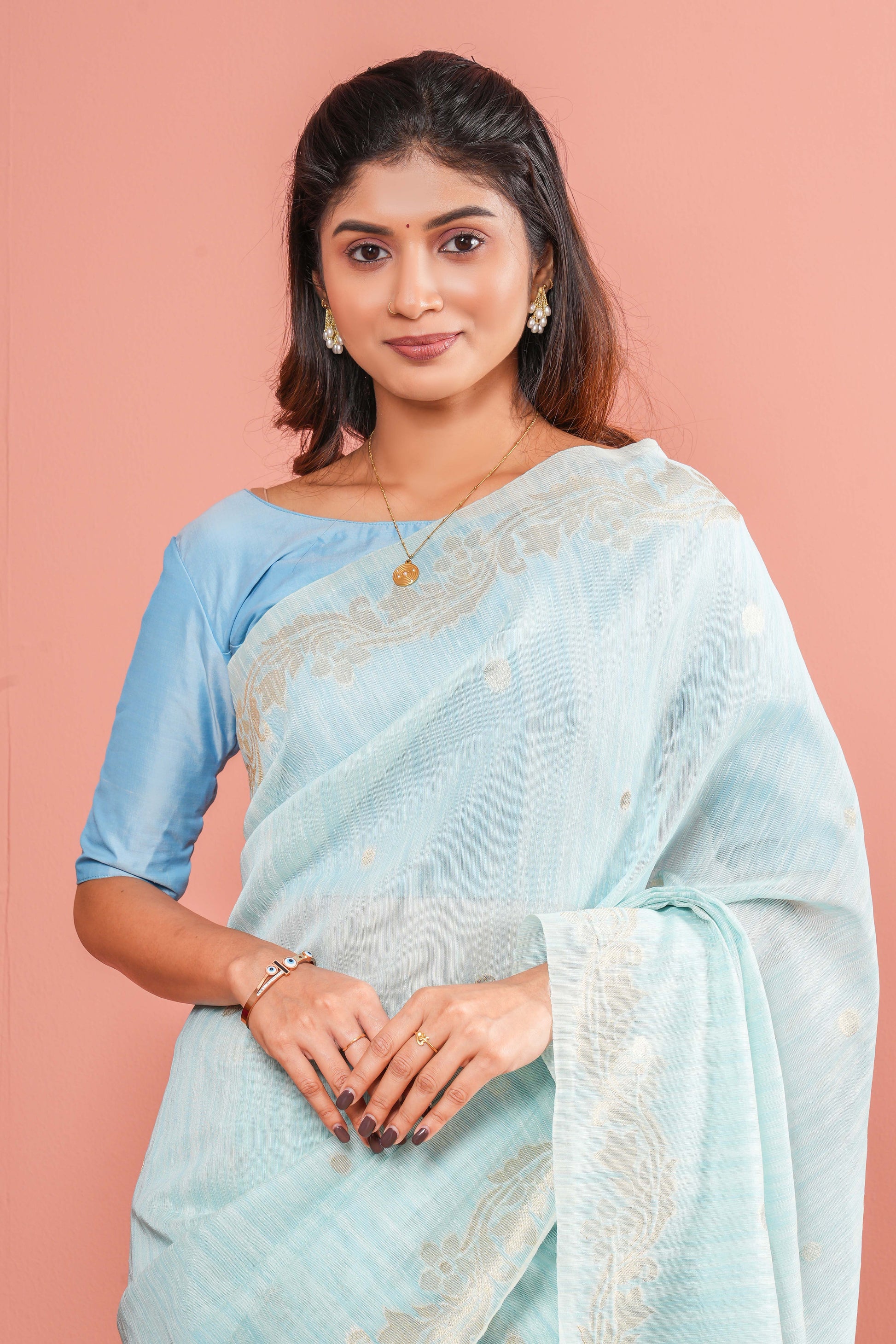 Black traditional cotton drape