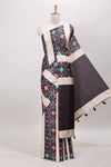 Black tussar silk
