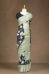 Black tussar soft weave