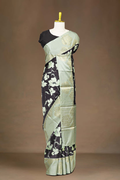 Black tussar soft weave