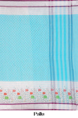 Blue Chirala cotton saree