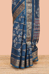 Blue Coordinated blouse pairing