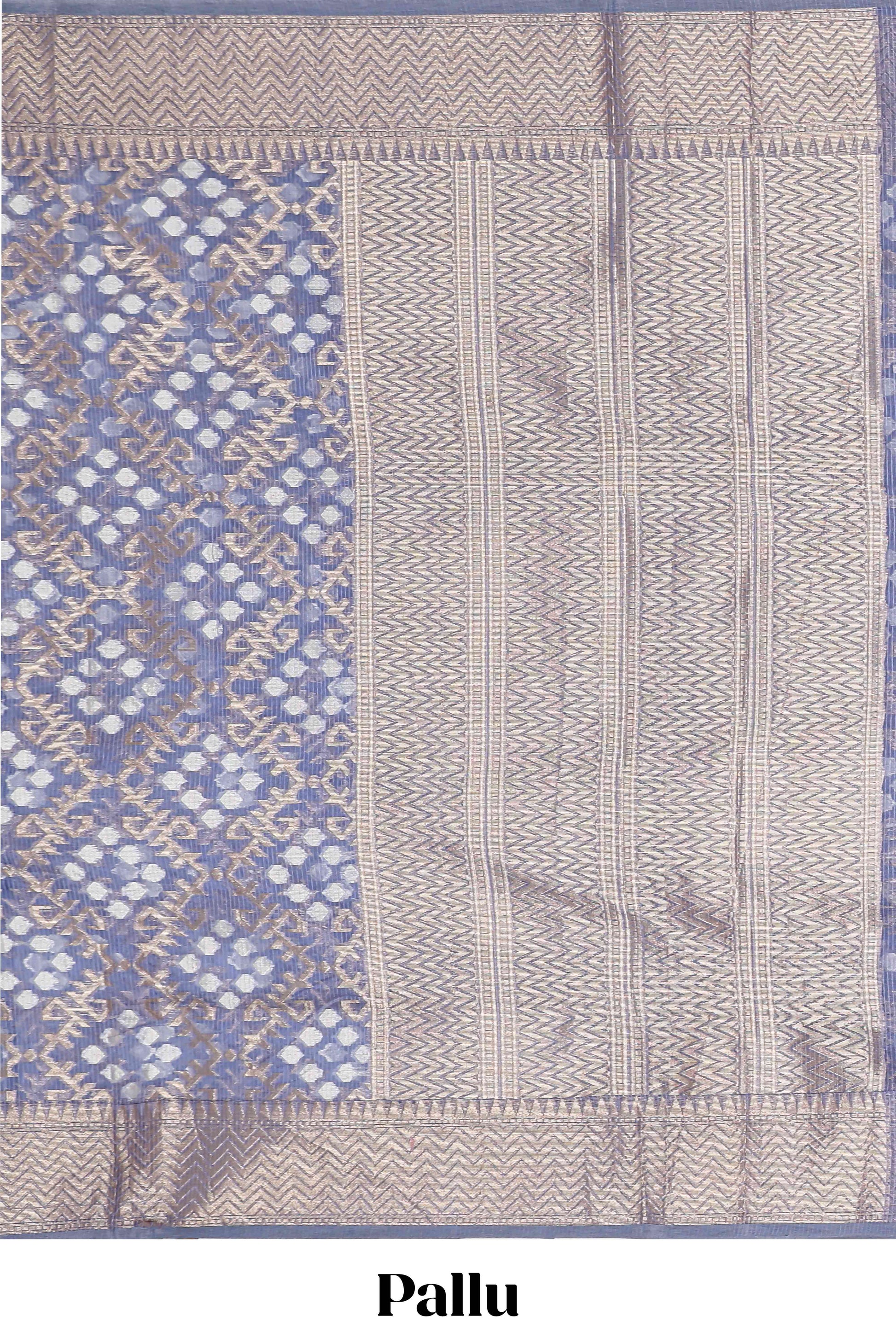  Blue Kota cotton saree