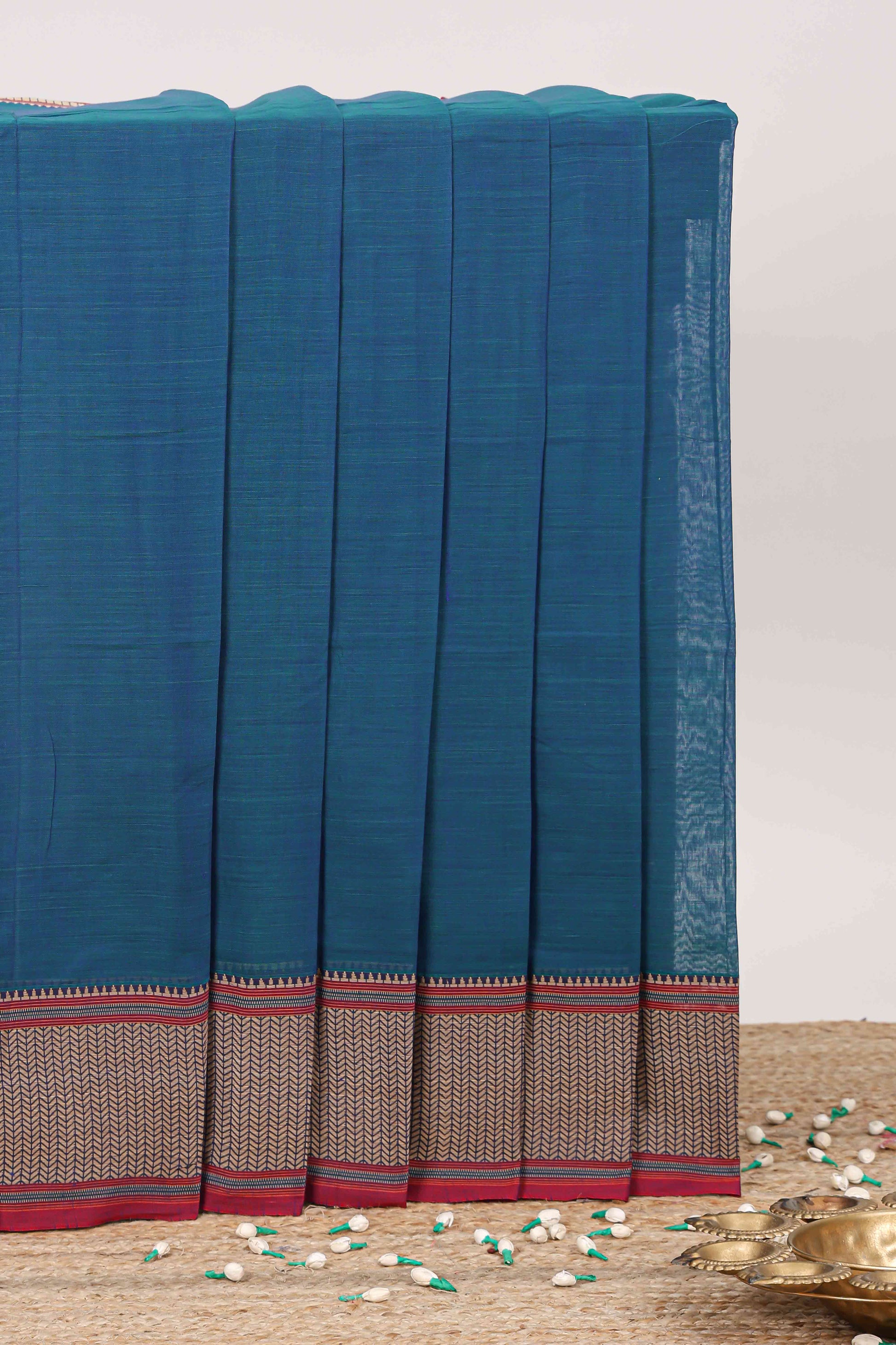 Blue Narayanpet cotton saree