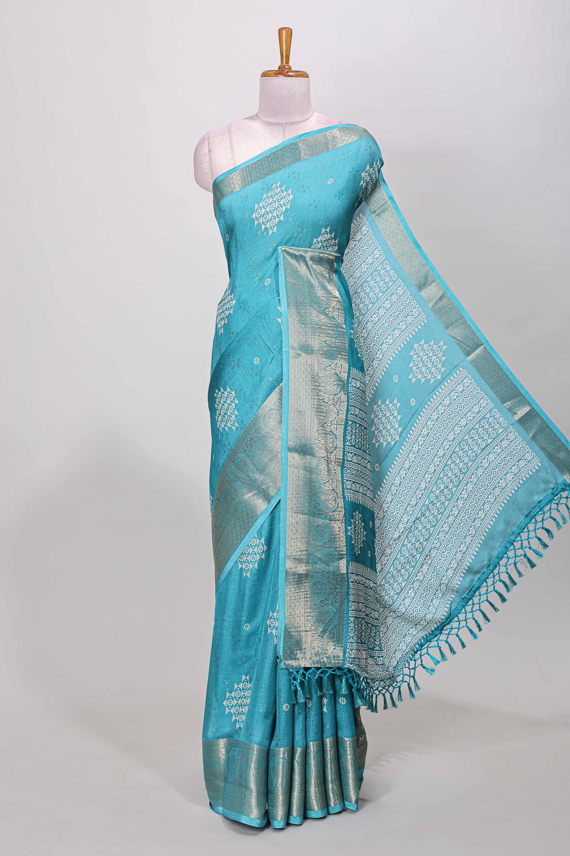 Blue airy mellow fabric