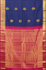 Blue bridal silks saree