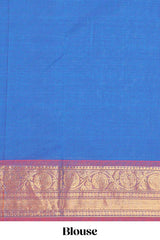 Blue casual chettinad cotton saree