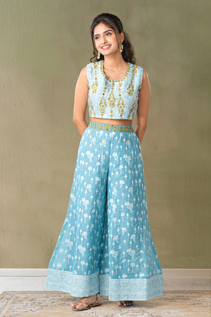 Blue casual festive suit