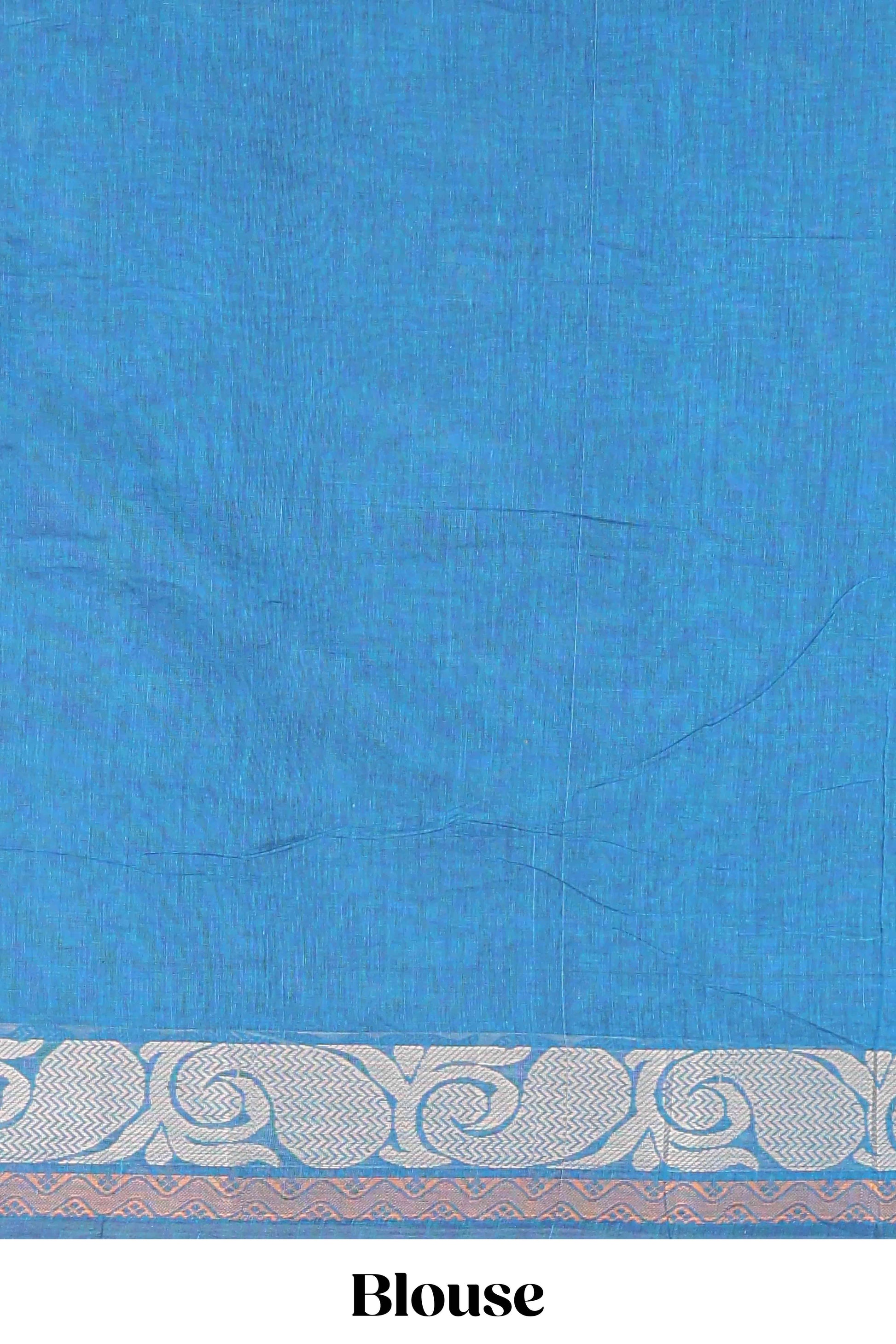  Blue casual kanchi cotton saree