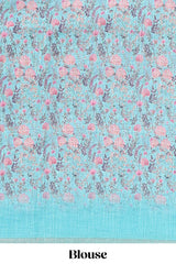  Blue casual linen saress