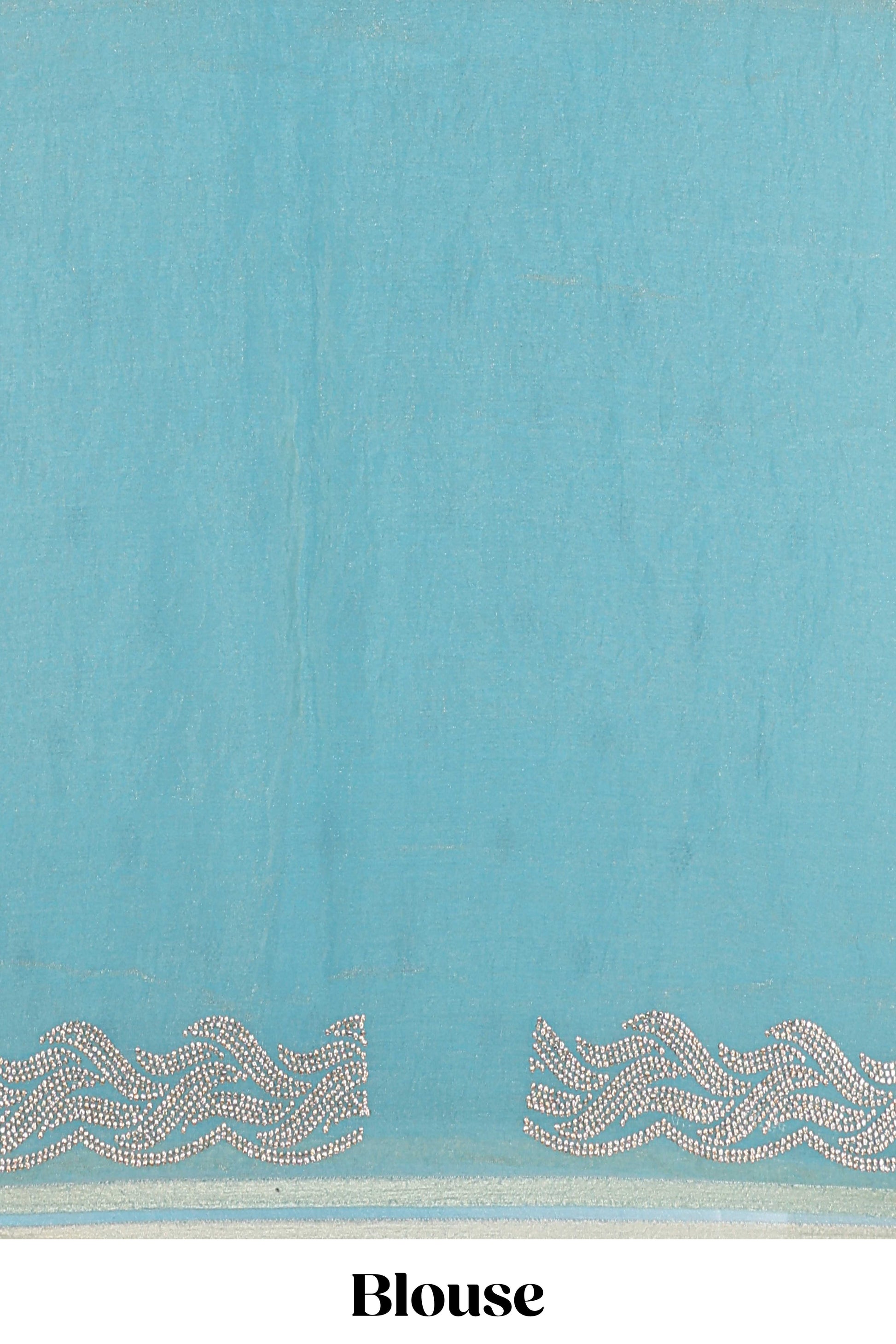 Blue chiffon designer saree