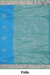  Blue contrast zari border