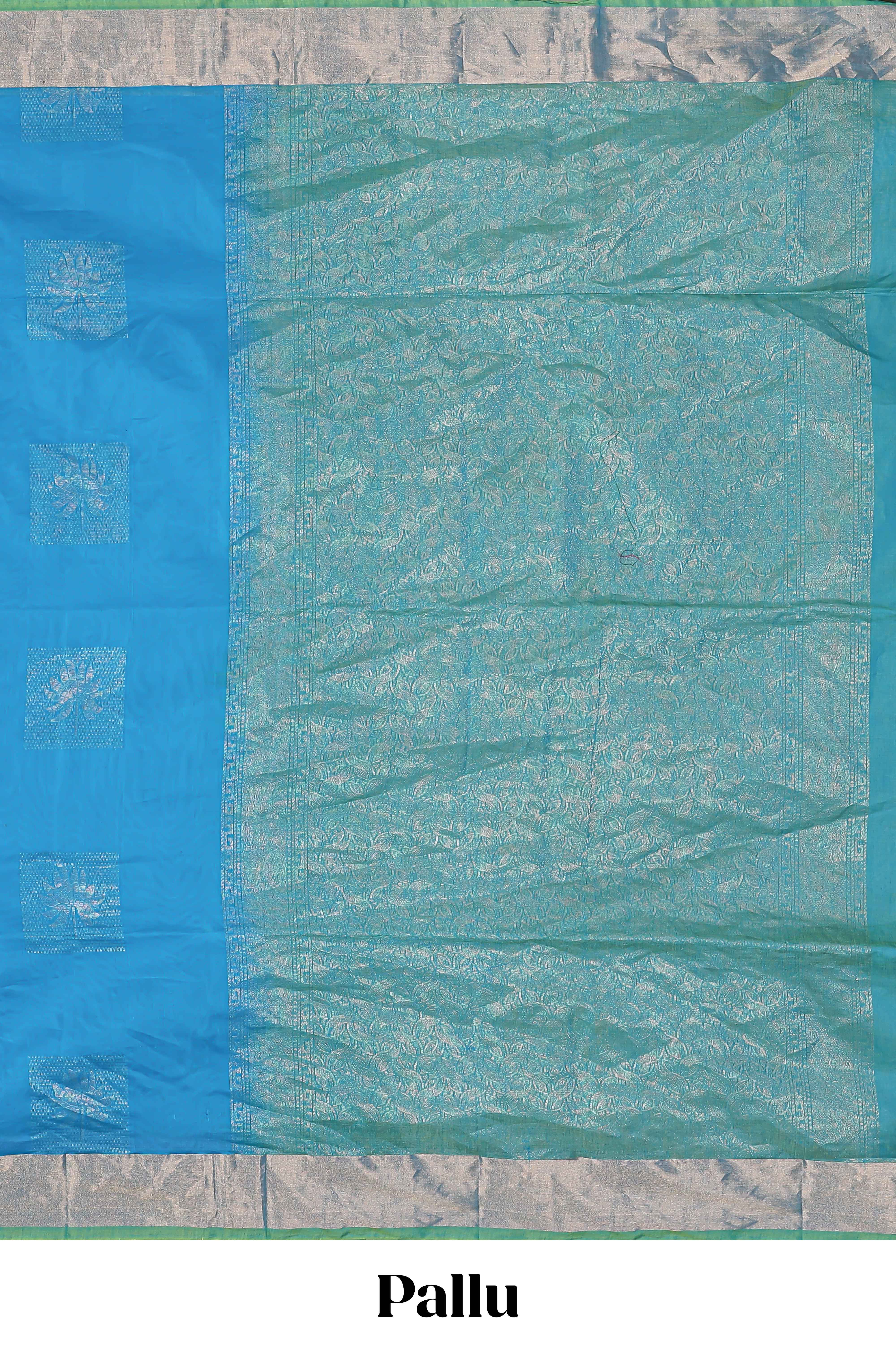  Blue contrast zari border