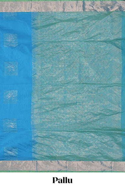  Blue contrast zari border