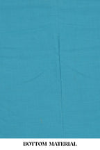 Blue cotton festive suit set
