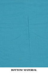 Blue cotton festive suit set