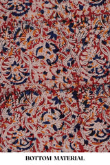 Blue cotton printed suit