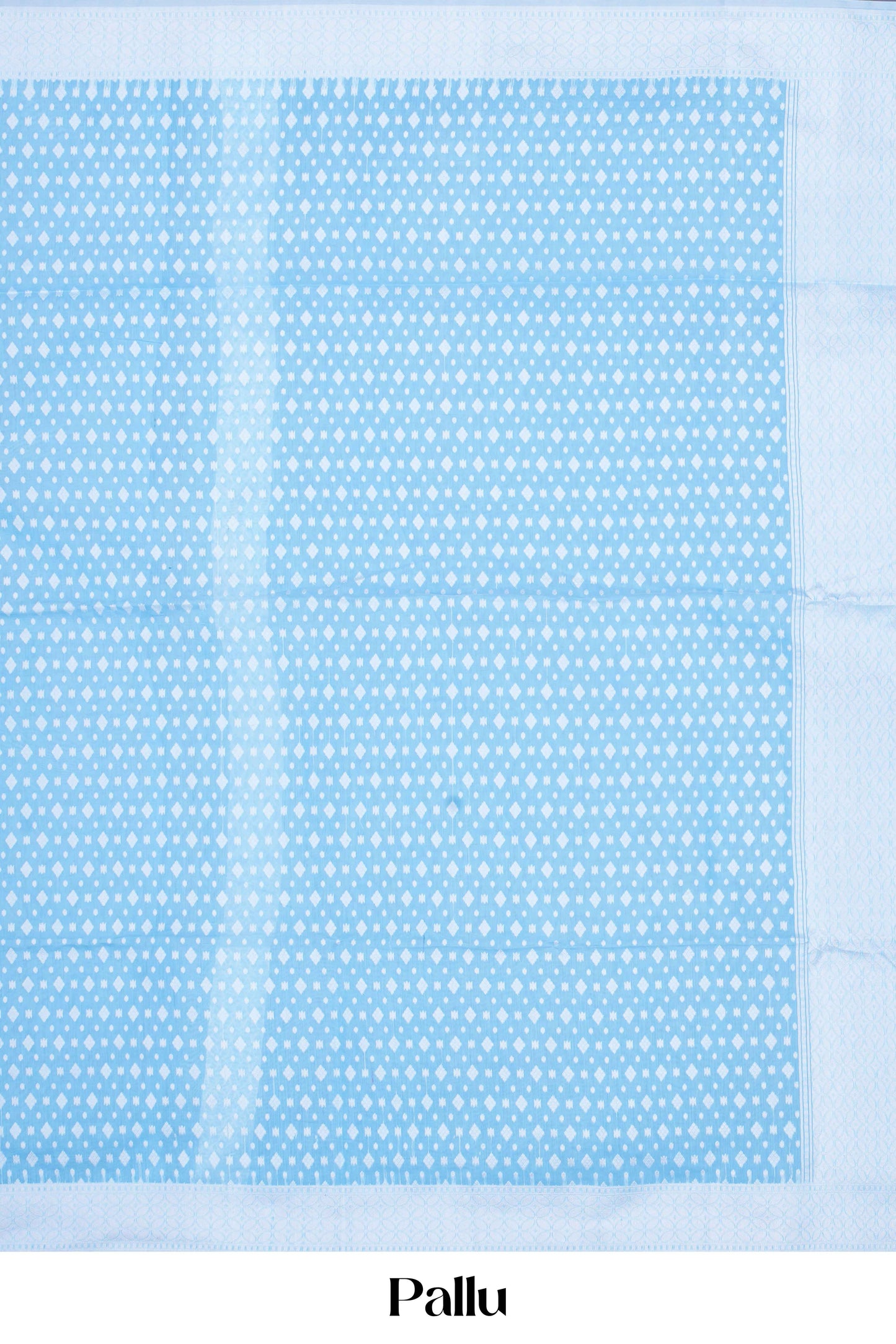 Blue cotton saree Chirala style butta motif