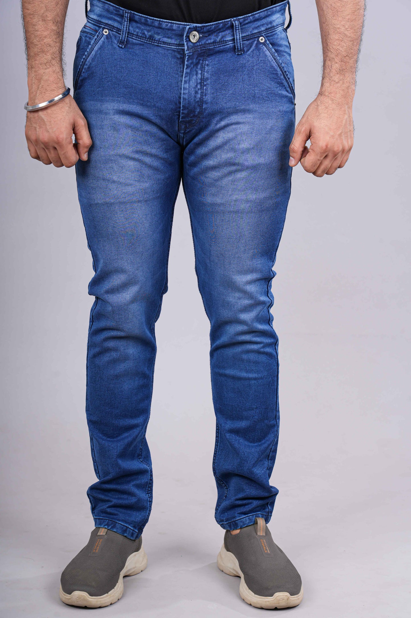 Blue denim slim jeans