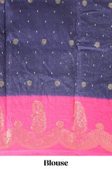 Blue dola silk festive saree